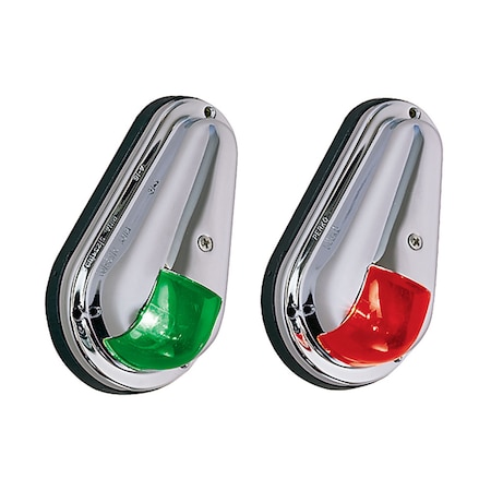 Perko 12V Vertical Mount Side Lights Chrome Plated Brass 0955DP0CHR